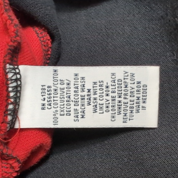Polo Ralph Lauren Long Sleeve Big Pony Polo Size Medium In Black & Red - Picture 6 of 8